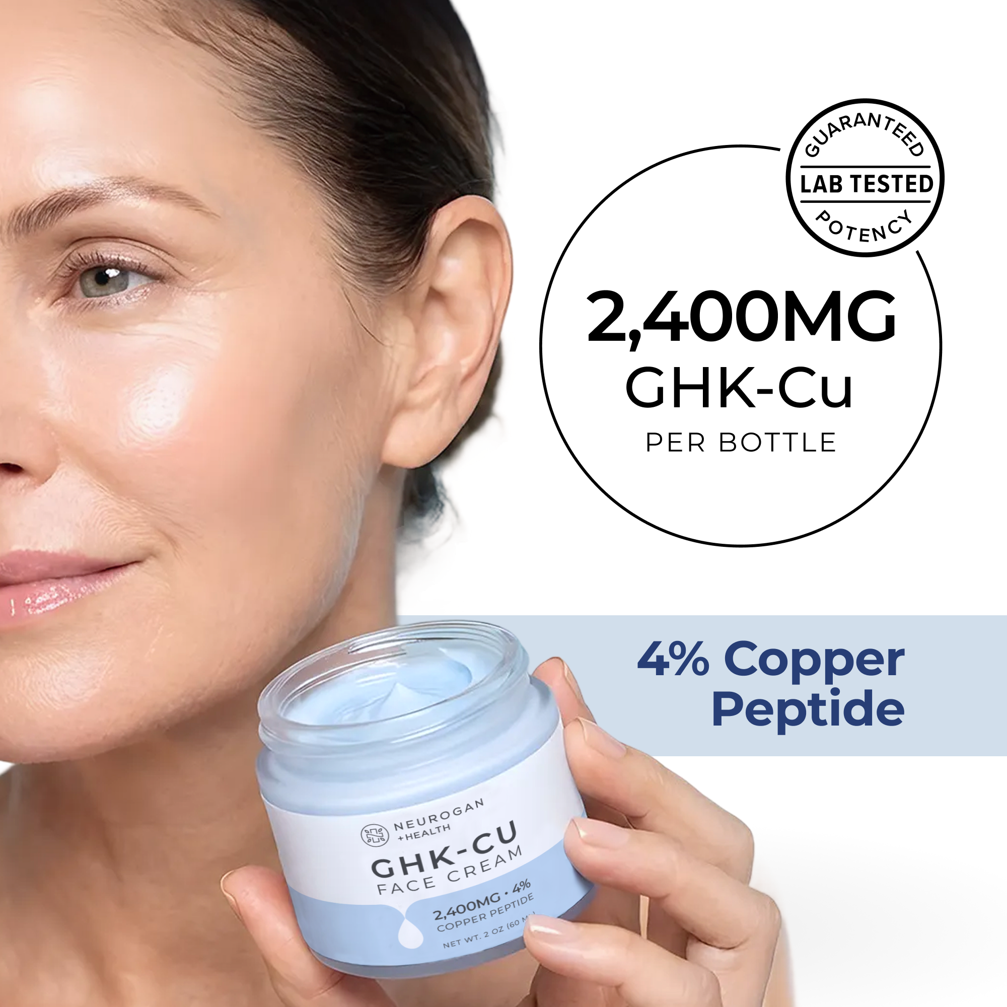 Advanced GHK-Cu Copper Peptide Face Cream 2400mg