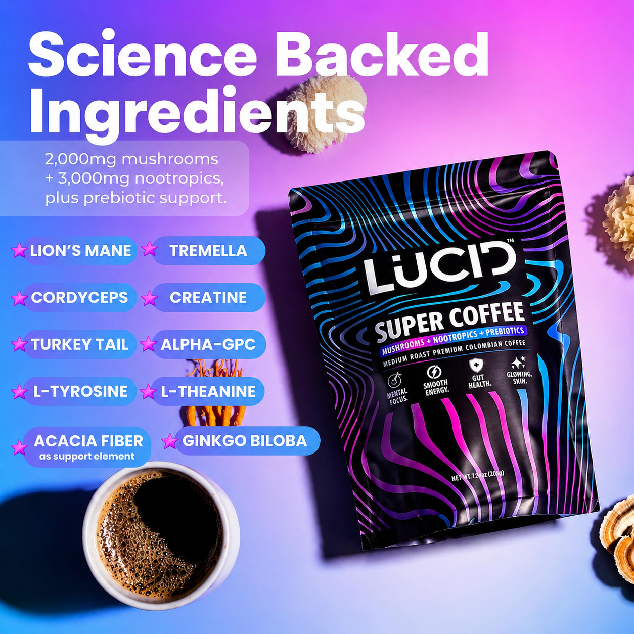 Nootropic+Mushroom Coffee